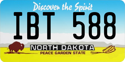 ND license plate IBT588