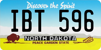 ND license plate IBT596