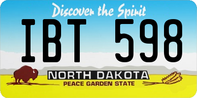 ND license plate IBT598