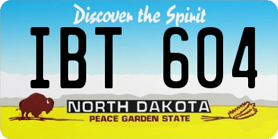 ND license plate IBT604