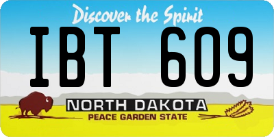 ND license plate IBT609