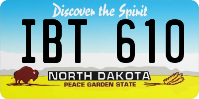 ND license plate IBT610