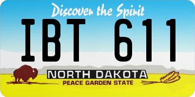 ND license plate IBT611