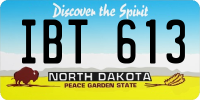 ND license plate IBT613