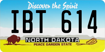 ND license plate IBT614