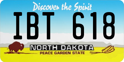 ND license plate IBT618