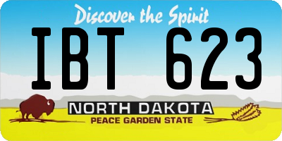 ND license plate IBT623