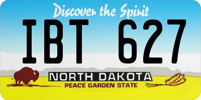ND license plate IBT627
