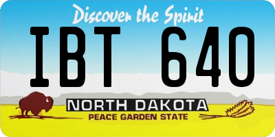 ND license plate IBT640