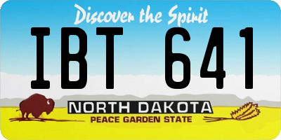 ND license plate IBT641