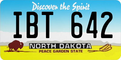 ND license plate IBT642