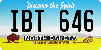 ND license plate IBT646