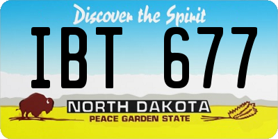 ND license plate IBT677