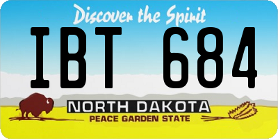 ND license plate IBT684