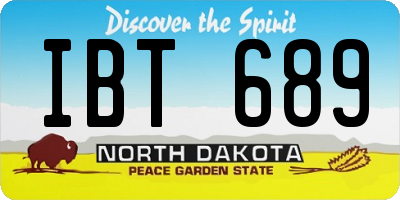 ND license plate IBT689
