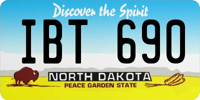 ND license plate IBT690