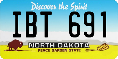 ND license plate IBT691