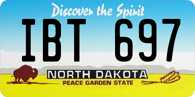 ND license plate IBT697