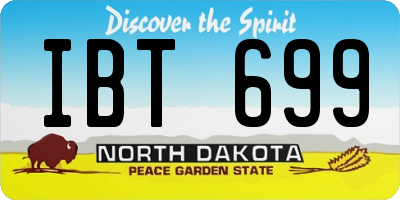 ND license plate IBT699