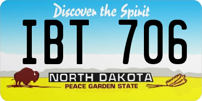 ND license plate IBT706