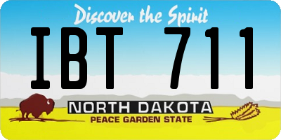 ND license plate IBT711