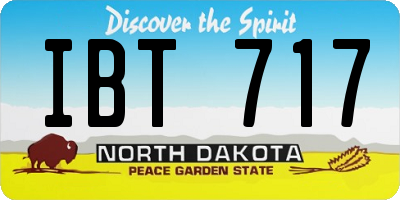 ND license plate IBT717