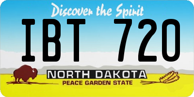 ND license plate IBT720