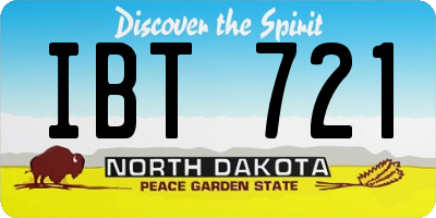 ND license plate IBT721