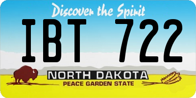 ND license plate IBT722