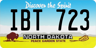 ND license plate IBT723