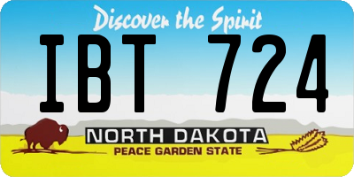 ND license plate IBT724