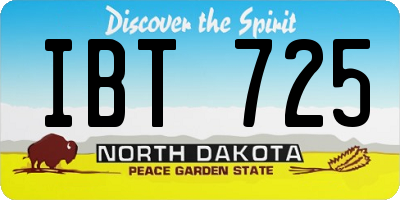 ND license plate IBT725
