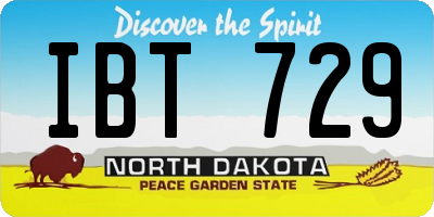 ND license plate IBT729