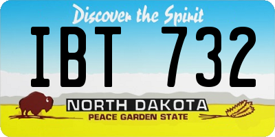 ND license plate IBT732