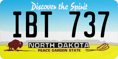 ND license plate IBT737