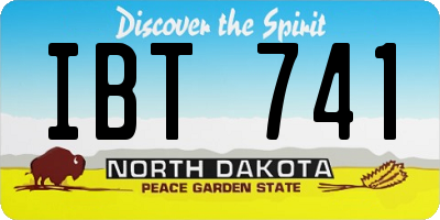 ND license plate IBT741