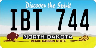 ND license plate IBT744