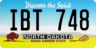 ND license plate IBT748