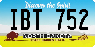 ND license plate IBT752