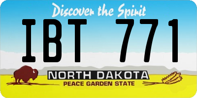 ND license plate IBT771