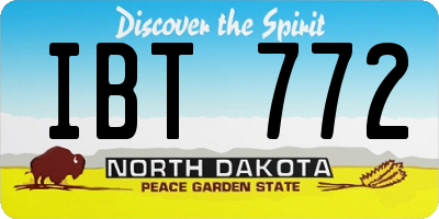 ND license plate IBT772
