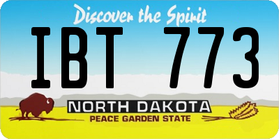 ND license plate IBT773