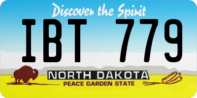 ND license plate IBT779