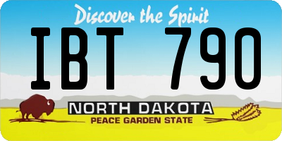 ND license plate IBT790