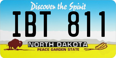 ND license plate IBT811