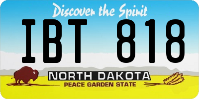 ND license plate IBT818