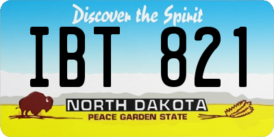ND license plate IBT821