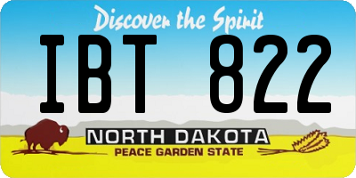 ND license plate IBT822