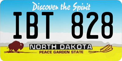 ND license plate IBT828