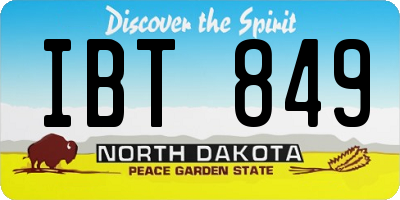 ND license plate IBT849